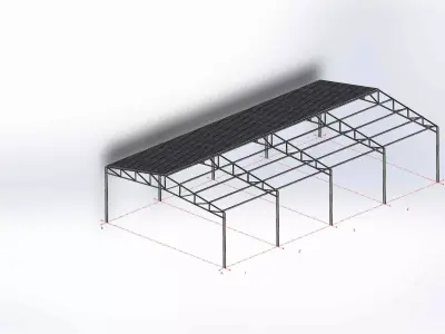 Charpente mtallique  Free 3D model