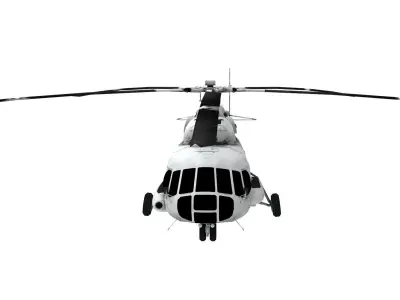 Lowpoly Mil Mi-8 Aircraft Model Low-poly 3D model