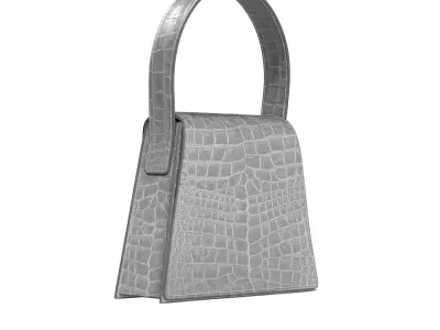 Grey Mini Flap Bag 3D model