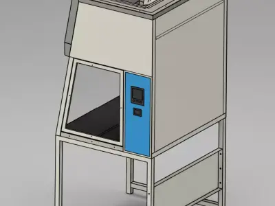 Biosafety Cabinet 3ft Horizontal Laminar Flow  3D model