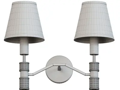 Favourite two gold sconces with shades 3D model