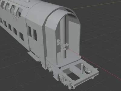 Modular H0 1-87 scale double-deck couch set DBv 3D print model