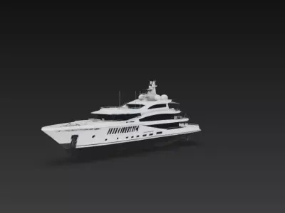 Modern Luxury Super Mega Yacht 3D print model