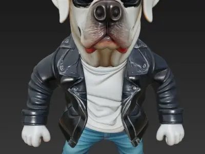 Cool Dog Ultimate Biker-Mechanic 3D Model 3D model