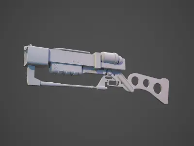Low Poly game redy asset AER9 Laser Rifle Low-poly 3D model Low-poly 3D model