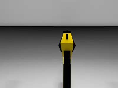 Low-polu Pistol PBR Game ready Free low-poly 3D model