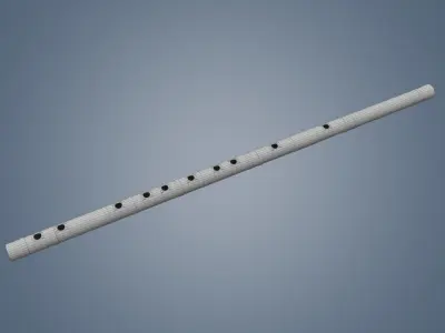 flute Low-poly 3D model