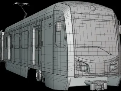 LA metro train 3D model