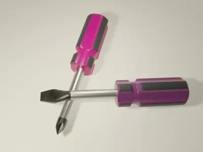 Screwdrivers 01 Low-poly 3D model