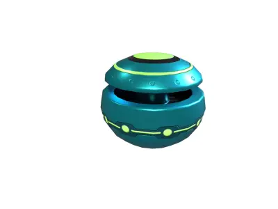 Green mines Low-poly 3D model