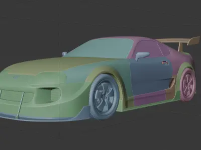 Toyota Supra MK IV Modified Free 3D model