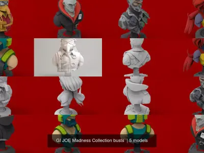 GI JOE Madness Collection busts  3D Model Pack