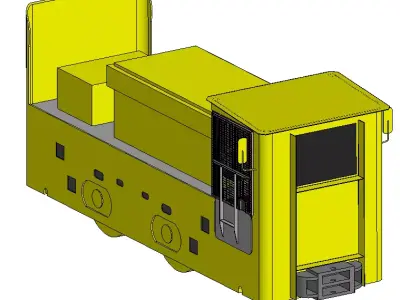 Mine battery electric locomotive ARP7T 3D model
