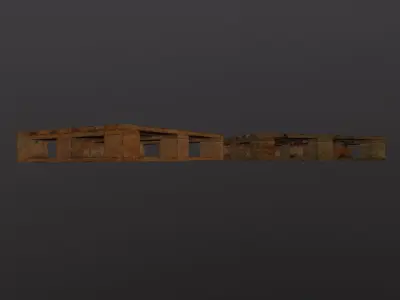2 in 1 - Pallet with 2 different Skins Low-poly 3D model