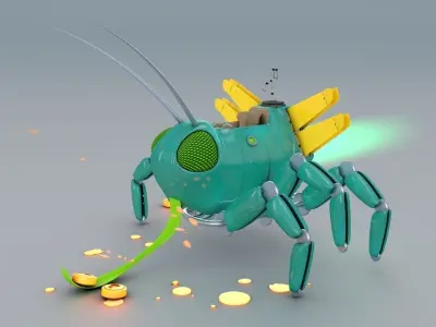 Robo Grasshopper Vehicle 3D model