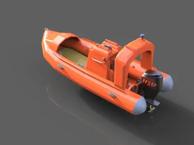 Lifeboat dinghy 3D print model
