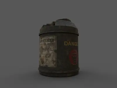 CHEMICAL BOTTLE Low-poly 3D model
