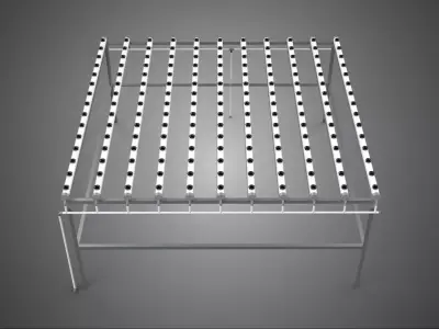 NFT GROW RACK PVC NETPOT SETUP SOIL-LESS HYDROPONIC FARM PLANT 3D model