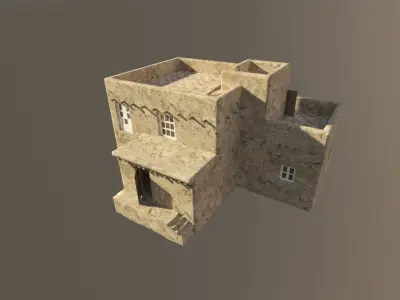 LowPoly Afghanistan House Free low-poly 3D model