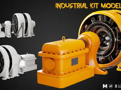 Industry Interior Kit 3D Model Pack Low-poly 3D model