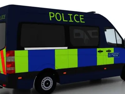 Mercedes Benz Sprinter L2H2 2009 England Police Passenger EU 3D model