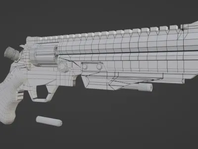 scifi revolver Free 3D model