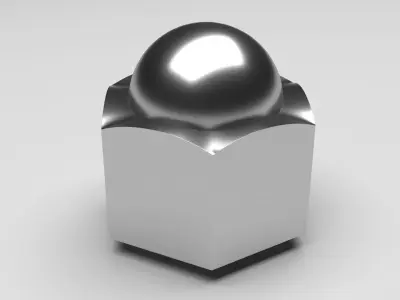 Hex Cap Nut 3D model