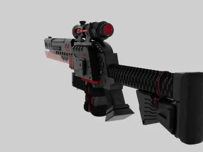 sci fi gun 2 Real gun Free 3D model