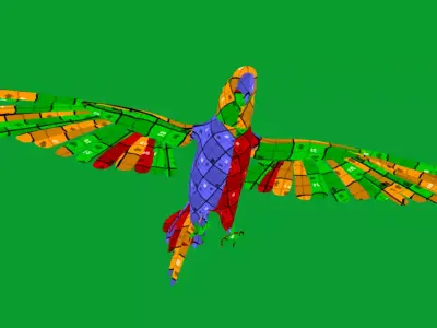 Scarlet Macaw Parrot Bird Free 3D model