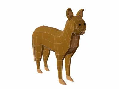 Cat Cartoon Low-poly 3D model