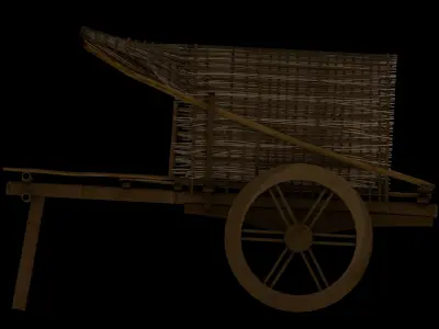Indian Bullock Cart 3D model