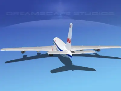 Boeing 707 NASA 3D model