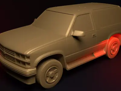 Chevrolet Tahoe I 3 door toy 3D print model by artgeorg