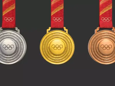 The 2022 Beijing Olympics medal Olympic medal 3D model