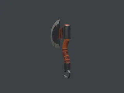 Stylized Axe Low-poly 3D model 12