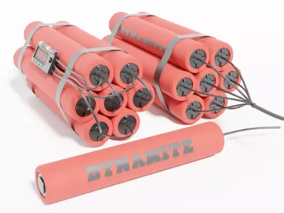 Dynamite bombs Free 3D model