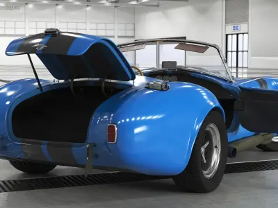 Retro Racing Car Rigged 3D model