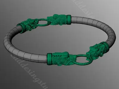 Bracelet ak3 Dragon 3D print model
