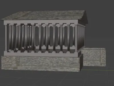 Ancient Greek Temple Arch 3D model