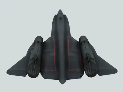 Lockheed YF-12A Interceptor aircraft Low-poly 3D model