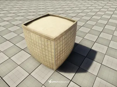 Box and Barrel Pack Low-poly 3D model