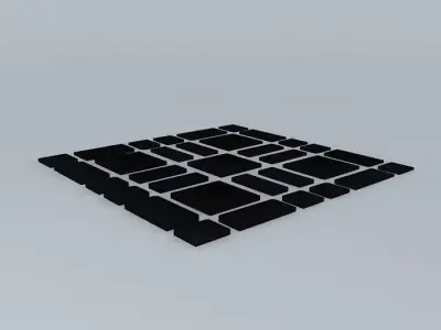 Cityscape 1 set of squares 3D model
