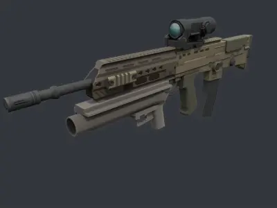 L85-A3 Pack accessories Low-poly 3D model