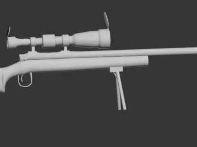 M24 sniper rifle  Free low-poly 3D model