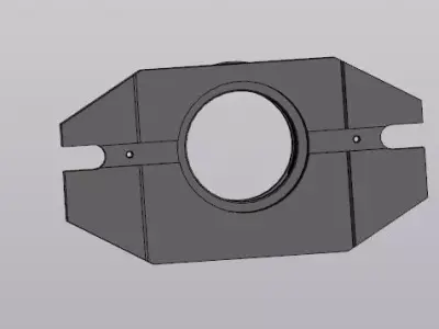 Bearing Housing Block - Industrial Shaft Support Part 3D model