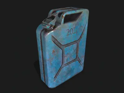 Jerrycan gas can Low-poly 3D model order