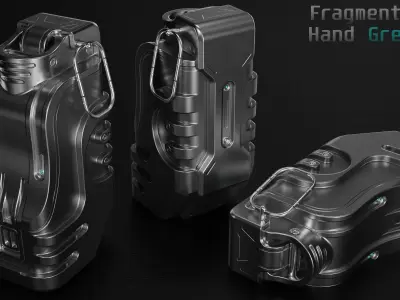 Sci-fi Grenade Low-poly 3D model purchase