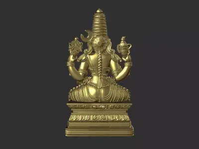 lakshmi mata murti high detailed stl file 3D print model