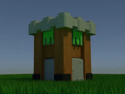 Archer Tower Low-poly 3D model