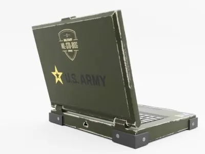 Military Laptop 3D Realistic  Low-poly 3D model
